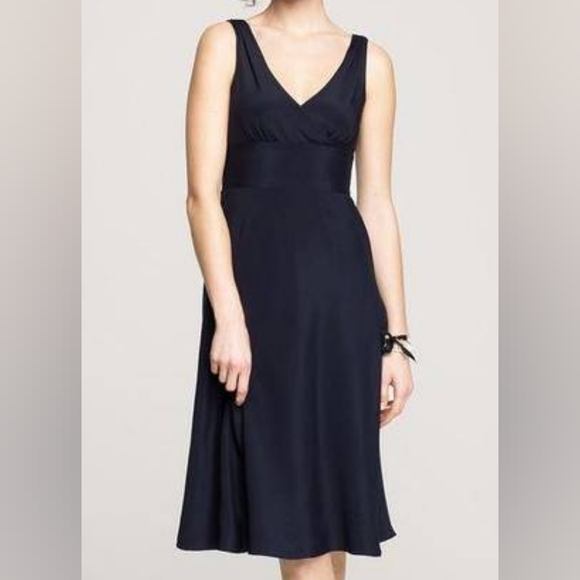 J CREW Sophia 100% Silk Tricotine Dress Size 4 Petite - Peach Orange - Picture 12 of 13